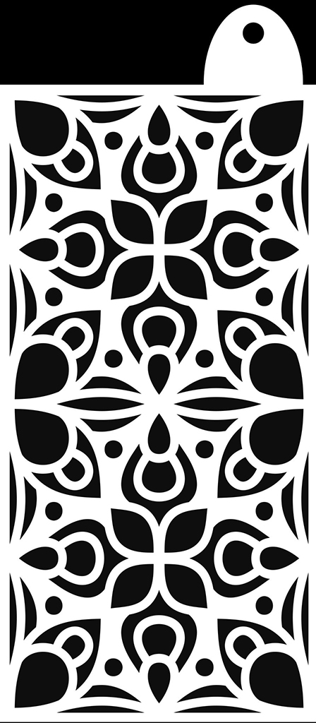 Stencil - Arts and Crafts Flower (6x3 inch)