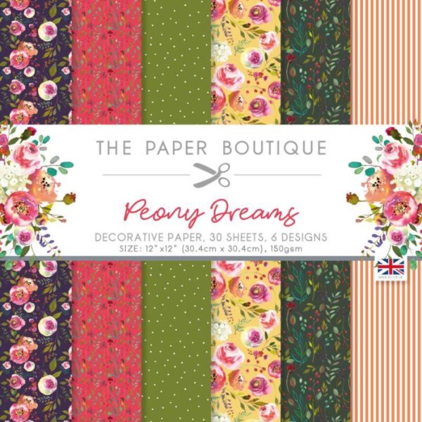 The Paper Boutique Peony Dreams 12 in x 12 in Paper Pad