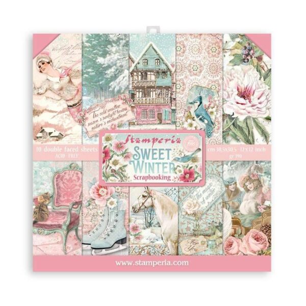 Stamperia Scrapbooking Pad 10 sheets 30.5 x 30.5 cm (12 x 12) Sweet Winter