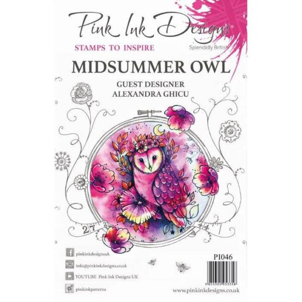 Pink Ink Designs Clear Stamp Midsummer Owl 6 in x 8 in