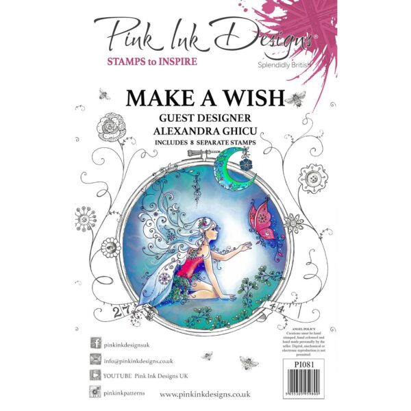 Pink Ink Designs Make A Wish 6 in x 8 in Clear Stamp Set