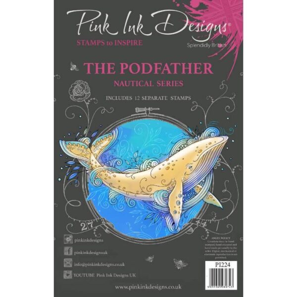 Pink Ink Designs The Podfather 6 in x 8 in Clear Stamp Set