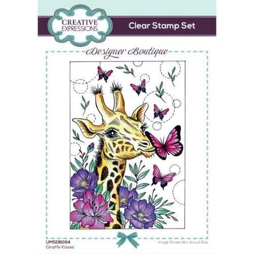 Creative Expressions Designer Boutique Collection Giraffe Kisses 4 in x 6 in Clear Stamp Set