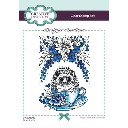 Creative Expressions Designer Boutique Collection Time For Tea 4 in x 6 in Clear Stamp Set