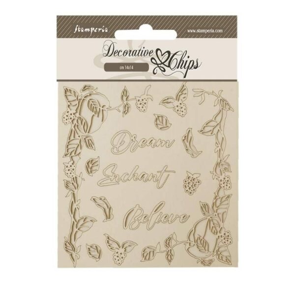 Stamperia 14×14 cm Decorative Chips Woodland Dream